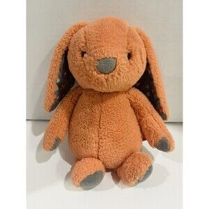 B Softies Coral Orange Bunny 11" Plush Floppy Ears Rabbit Stuffed Animal SO SOFT